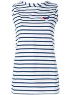 Être Cécile - Frenchie Embroidered Breton Top - Women - Cotton - S, White, Cotton