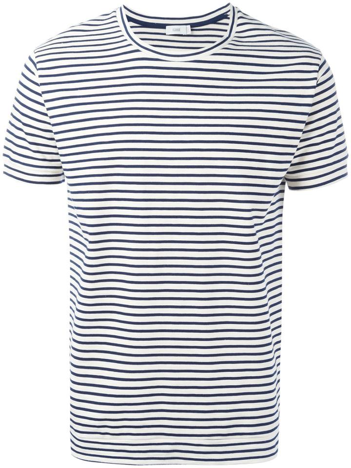 Closed Breton Stripe T-shirt, Men's, Size: Large, Blue, Cotton