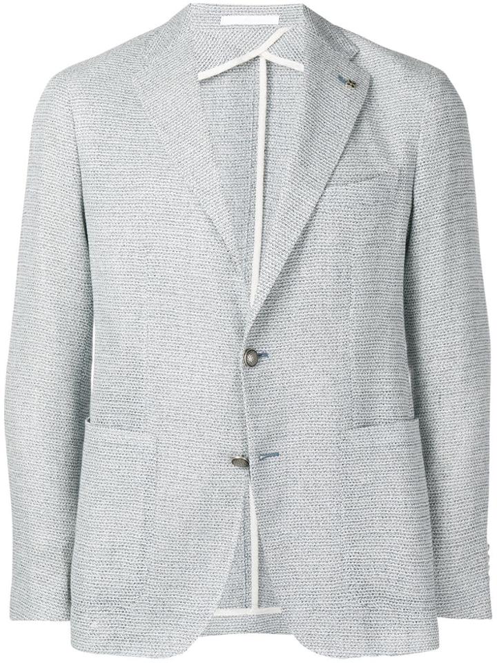 Tagliatore Fine Knit Blazer - Grey