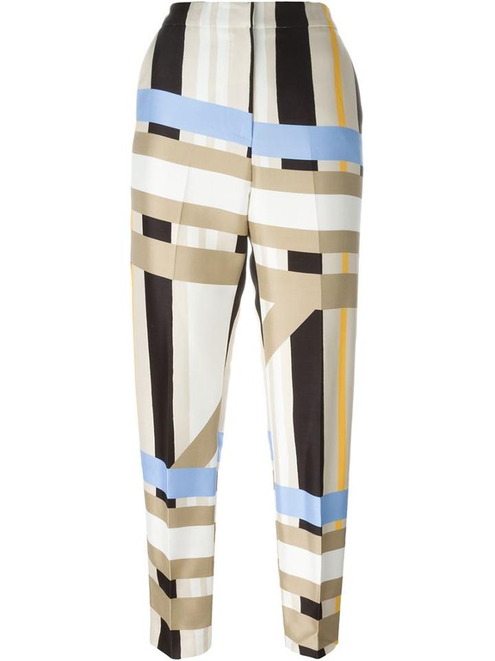 Msgm Geometric Print Tapered Trousers