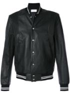 John Elliott Leather Bomber Jacket - Black