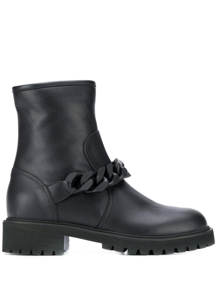 Giuseppe Zanotti Matte Chain Boots - Nero