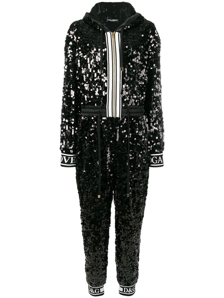 Dolce & Gabbana Sequin Jumpsuit - Black
