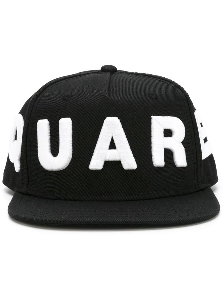 Dsquared2 Logo Snapback Cap, Men's, Black, Cotton/polyester