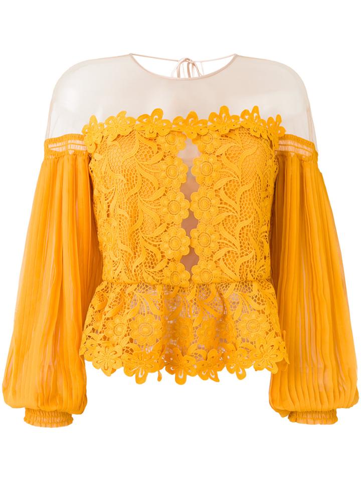 Three Floor Mellow Lace Top - Yellow & Orange