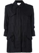 3.1 Phillip Lim Utility Jacket, Women's, Size: 6, Black, Cotton/linen/flax/viscose