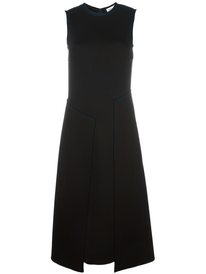 Dkny Stitched Detail Dress, Women's, Size: Medium, Black, Polyester/spandex/elastane/viscose