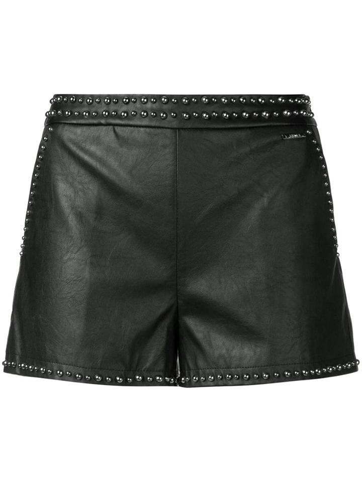 Liu Jo Studded Biker Shorts - Black