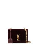 Saint Laurent Sunset Small Velvet Bag - Red