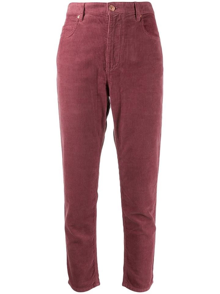 Isabel Marant Étoile Girlfriend Fit Corduroy Trousers - Red