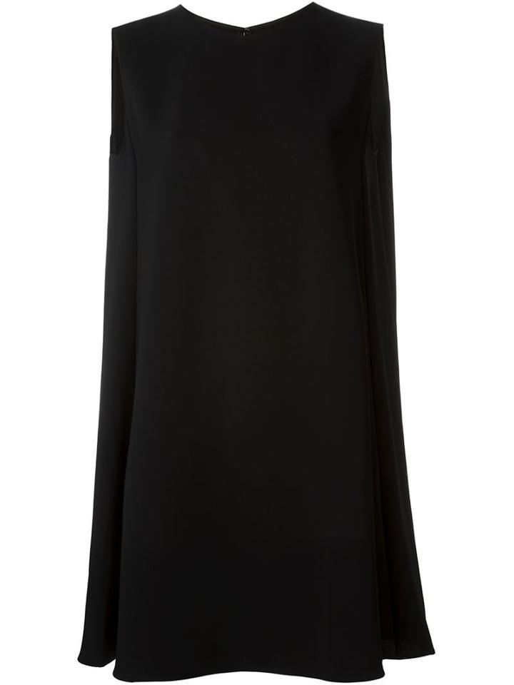 Mcq Alexander Mcqueen Sleeveless Trapeze Dress, Women's, Size: 42, Black, Polyester