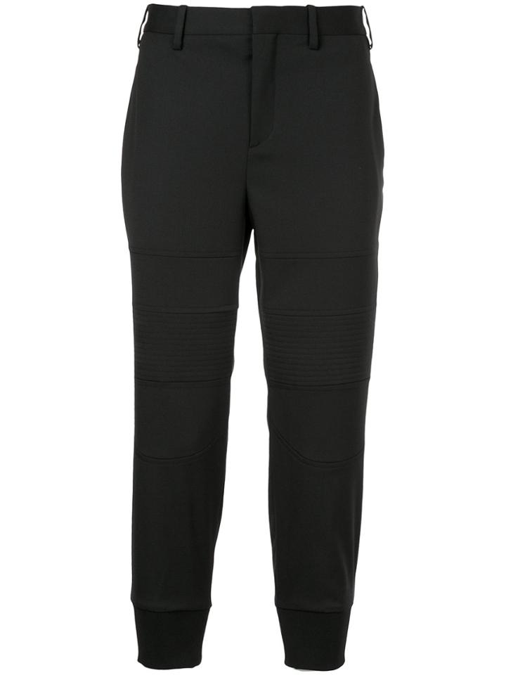 Neil Barrett Elasticated Cuffs Tailored Trousers - Black