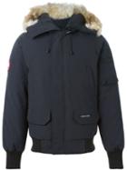 Canada Goose Hooded Padded Jacket, Men's, Size: Small, Blue, Cotton/feather Down/nylon/coyote Fur