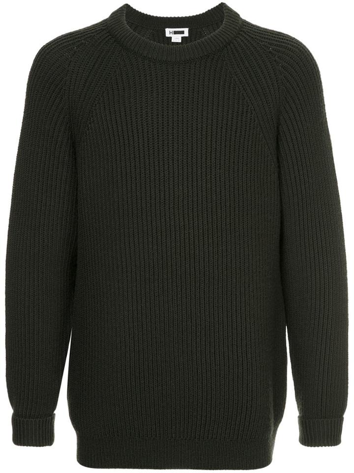 H Beauty & Youth Long-sleeve Fitted Sweater - Grey