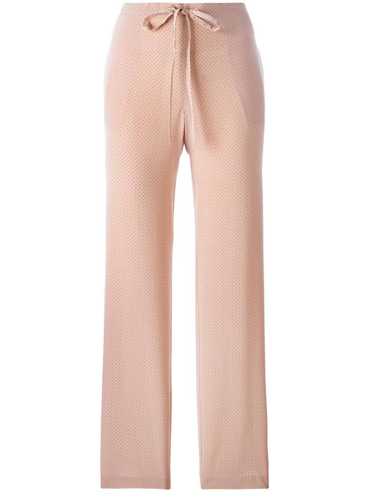 Theory - Wide Leg Trousers - Women - Silk - M, Pink/purple, Silk