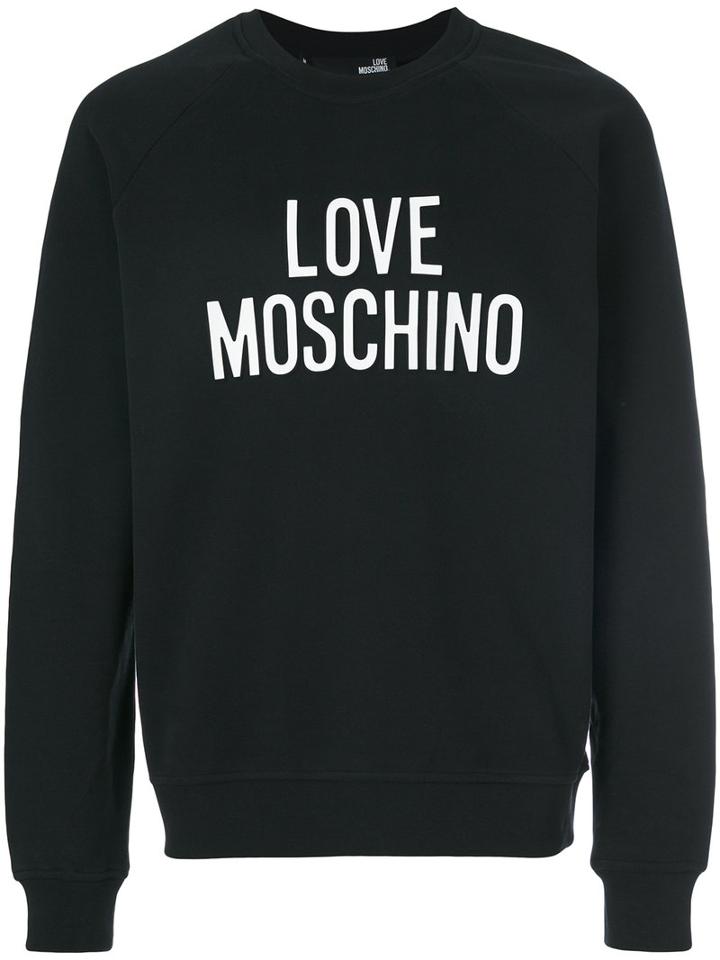 Love Moschino - Logo Print Sweatshirt - Men - Cotton/spandex/elastane - Xs, Black, Cotton/spandex/elastane