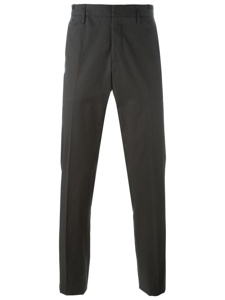 Lanvin Tailored Trousers, Men's, Size: 50, Green, Cotton