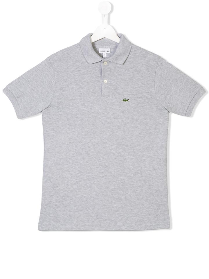 Lacoste Kids Logo Polo Shirt - Grey