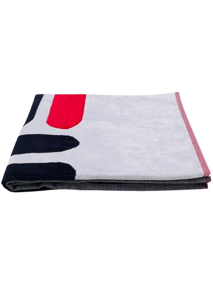 Fila Logo Print Beach Towel - White