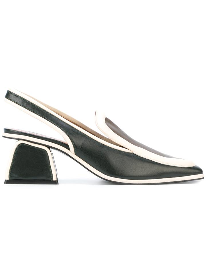 Marni Slingback Colour Blocked Pumps - Blue