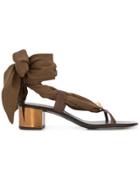 Giuseppe Zanotti Design Scarf Tie Sandals - Green