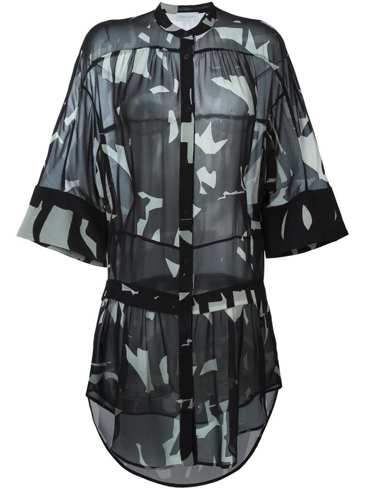 Christian Wijnants 'dopa' Drop Waist Pleated Shirt Dress