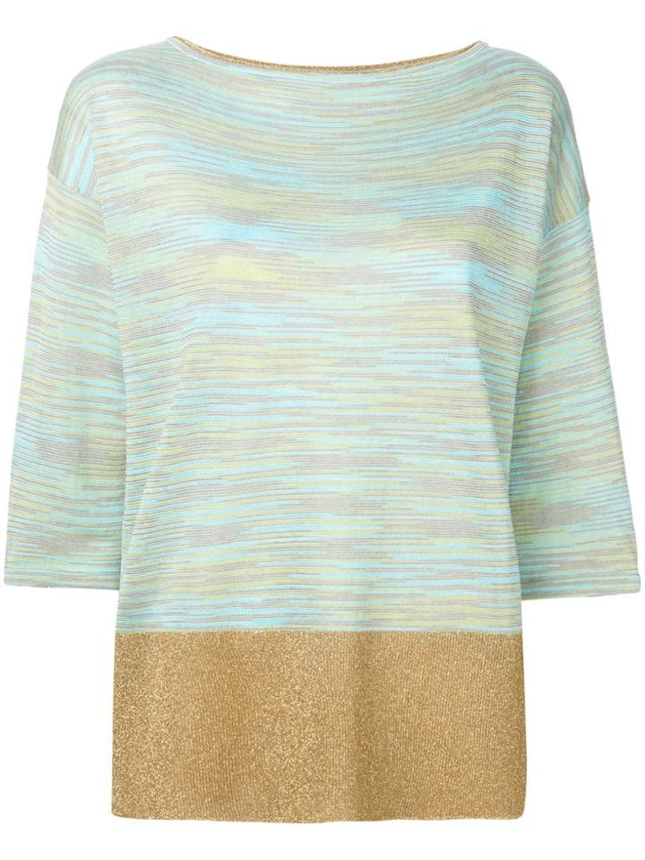 M Missoni Striped Top - Green