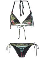 Le Sirenuse Anita Print Bikini - Black