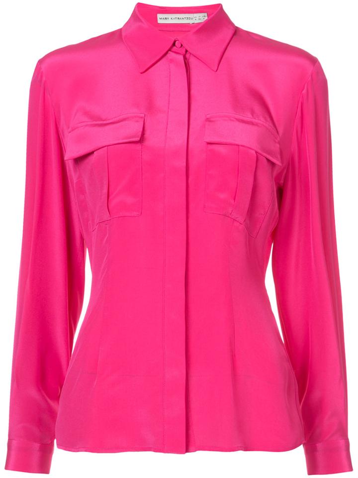 Mary Katrantzou Chest Pocket Shirt - Pink & Purple
