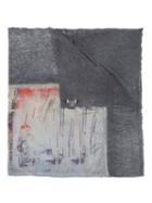 Avant Toi Abstract Print Scarf, Women's, Grey, Silk/cashmere