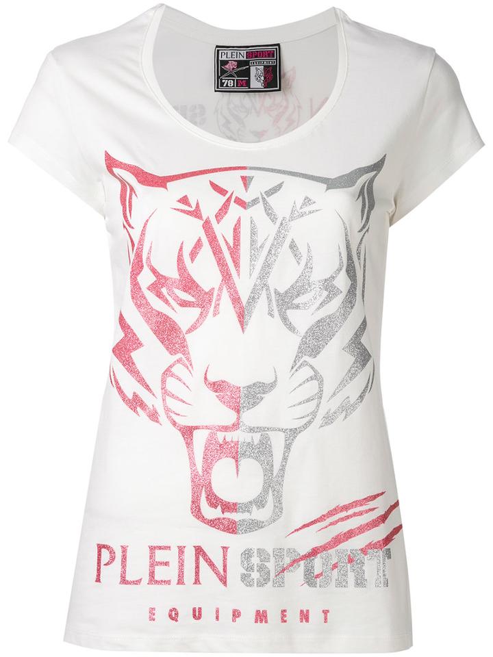 Plein Sport - Logo Print T-shirt - Women - Cotton - L, White, Cotton