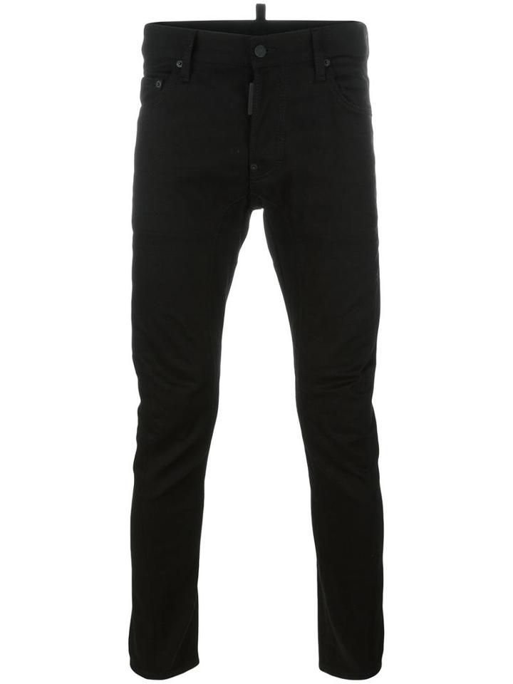 Dsquared2 Tidy Biker Jeans, Men's, Size: 48, Black, Cotton/spandex/elastane