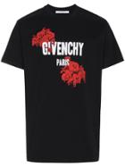 Givenchy Rose Print T Shirt - Black