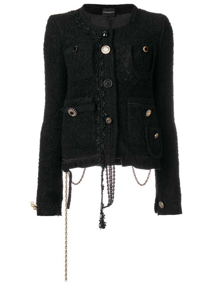 Erika Cavallini Chain Detail Jacket - Black