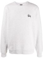 Stussy Printed Logo Sweatshirt - Grey