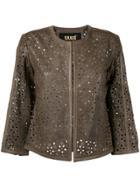 S.w.o.r.d 6.6.44 Cropped Laser Cut Jacket - Brown