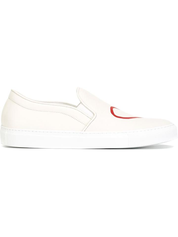 L'autre Chose Heart Print Slip On Sneakers
