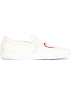 L'autre Chose Heart Print Slip On Sneakers
