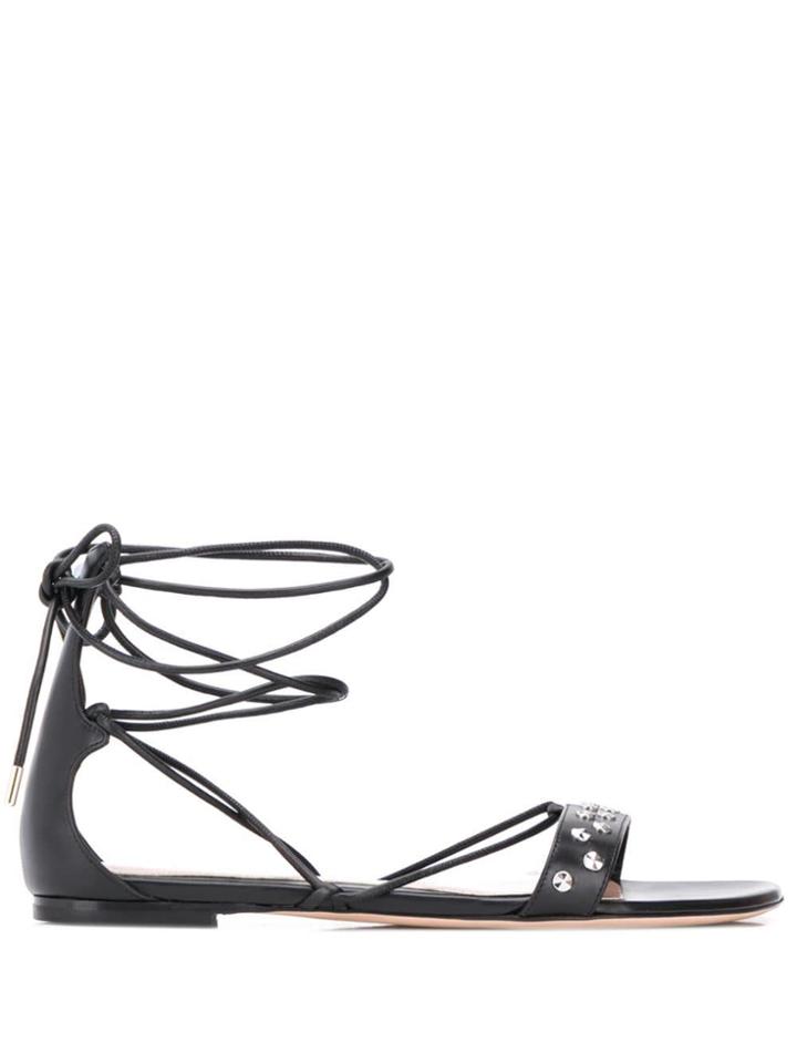 Alexander Mcqueen Tie-ankle Sandals - Black