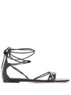 Alexander Mcqueen Tie-ankle Sandals - Black