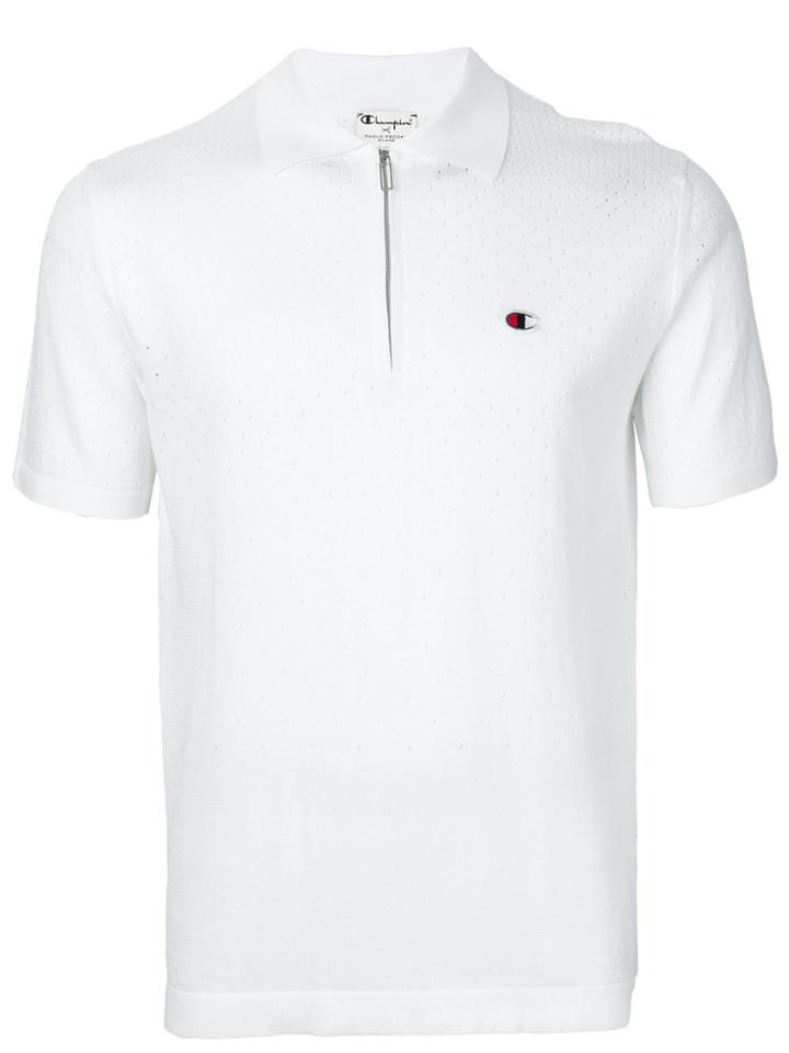 Paolo Pecora Champion X Paolo Pecora Zipped Neck Polo Shirt - White