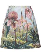 Adam Lippes Orchid Jacquard Mini A-line Skirt - Multicolour