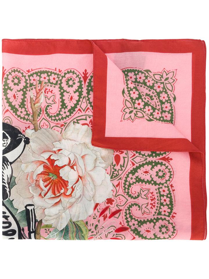 Mr & Mrs Italy Printed Scarf - Pink & Purple