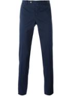 Pt01 Slim Fit Trousers, Men's, Size: 46, Blue, Cotton/spandex/elastane