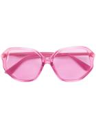 Gucci Eyewear Oversized Transparent Sunglasses - Pink & Purple