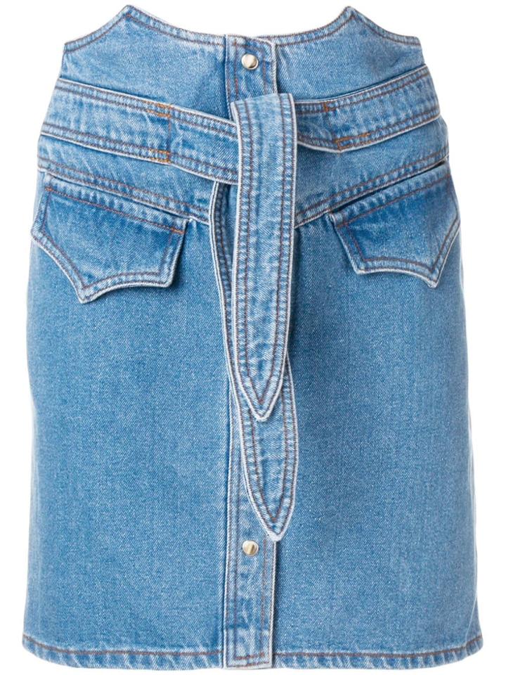 Nanushka Tie Waist Skirt - Blue