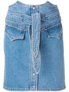 Nanushka Tie Waist Skirt - Blue