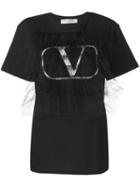 Valentino Embellished Vlogo T-shirt - Black