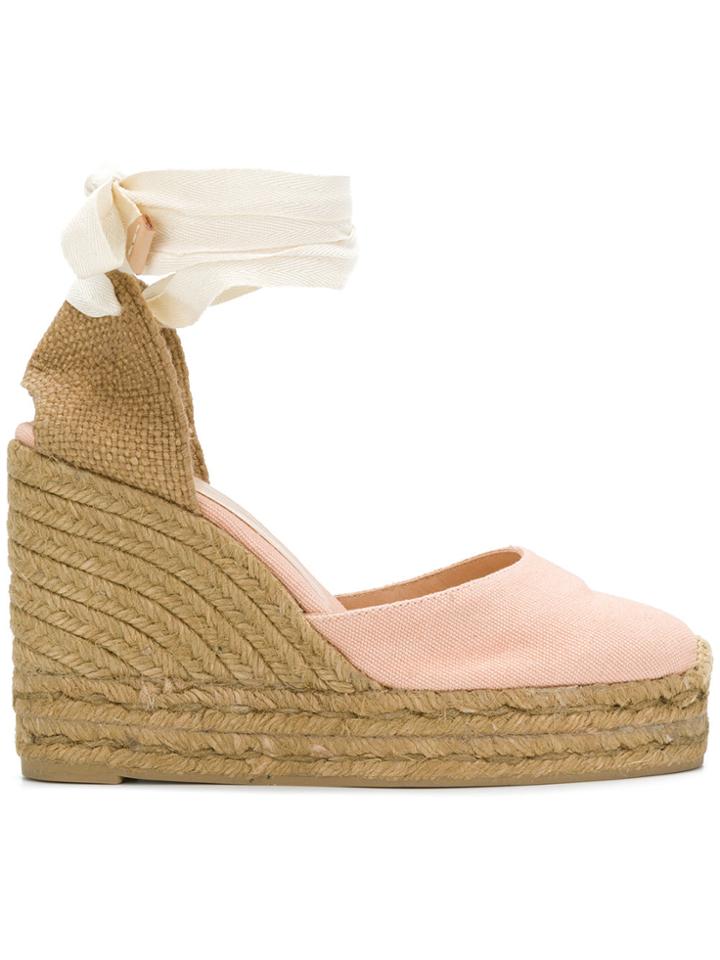 Castañer Wedge Espadrilles - Pink & Purple