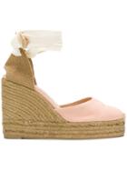 Castañer Wedge Espadrilles - Pink & Purple